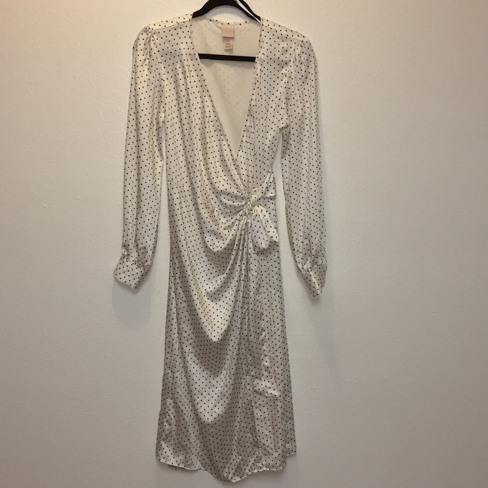 Silky Dotted Wrap Dress# H&M TREND